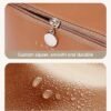 EACHY Travel Makeup Bag,Large Capacity Cosmetic Bags for Women,Waterproof Portable Pouch Open Flat Toiletry Bag Make up Organizer with Divider and Handle - Image 5