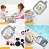 GAGAKU 2pcs Clear Toiletry Bag TSA Approved Travel Toiletry Bags Liquid Bag with Handle Strap, Waterproof Transparent Makeup Cosmetic Bags for Women Men - Gray - Image 6