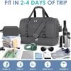 ETRONIK Duffle Bag for Men Women, Travel Bag with Shoe Compartment, Carry on Bags for Airplanes with Toiletry Bag, Weekender Overnight Bag for Gym Sports Trip, Grey - Image 2