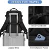 coofay Travel Backpack For Women Men Airline Approved Carry On Backpack Flight Approved Waterproof Sports Luggage Backpack Casual Daypack Small Hiking Backpack Black Backpack - Image 7