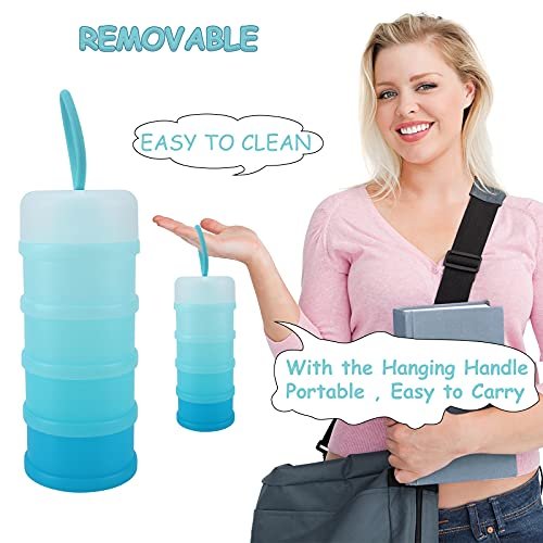Accmor Baby Formula Dispenser On The Go, Stackable Formula Dispenser for Travel Formula Container to Go, Non-Spill Milk Powder Baby Kids Snack Storage Container, BPA Free - Image 6