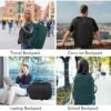 Beraliy Travel Backpack, Carry on Backpack, Airline Approved Personal Item Bag, 15.6 Inch Laptop Backpack, Waterproof Hiking Daypack Backpack, Weekender Bag, Peacock Blue - Image 6