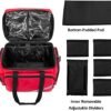 Trunab Rolling Medical Bag with Detachable Trolley, Nurse Rolling Bag with Removable Dividers 15.6” Laptop Sleeve, First Aid Responder Bag Empty for Home Health Nurses, Doctors, EMT, EMS - Image 3