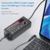 SHNITPWR 72W universal Power Supply Adjustable DC 3V ~ 24V 3A AC/DC Adapter with USB C Charger PD 65W Upgraded 100V-240V AC to DC Converter Variable Power Adapter, 14 Tips, Alligator Clips Power Cable - Image 3