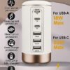 60W USB-C Charging Station for Multiple Devices, Universal 20W USB-C & 18W USB Charging Hub, Smart IC Identification Technology Charging Tower for iPhone iPad Tablets Smartphones, Home Office Use - Image 2