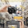 2024 Upgrade VJIANGER Digital Camera for Photography 4K 48MP Vlogging Camera for YouTube with WiFi, 180 Degree Flip Screen, 16X Digital Zoom, 52mm Lens, 2 Batteries, 32GB TF Card(W02-Black35) - Image 3