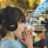 Headphones Bluetooth Wireless Kids Volume Limit 85dB /110dB Over Ear Foldable Noise Protection Headset AUX 3.5mm Cord Mic for Children Boy Girl Travel School Phone Pad Tablet PC Black - Image 6