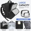 Rinlist Carry-on Backpack for Men Women, Travel Backpack Flight Approved, Personal Item Backpack Bag on Airplanes, Black Backpacks for Traveling, Travel Essentials Must Haves - Image 5