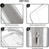 TSA Approved Toiletry Bag, Clear Makeup Bag, 6 Pcs Travel Cosmetic Bag Set for Women Men, Portable Toiletry Bag for Travel, Bathroom and Organizing (grey 6 pcs) - Image 3