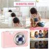Digital Camera, HD 1080P Compact Camera with 32GB Memory Card, 48 Megapixel Camera, 2.4-inch LCD 16x Digital Zoom Digital Camera for Kids, Girls, Teens, Boys and Beginners（Pink - Image 5