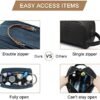 BAGSMART Toiletry Bag for Men, Canvas Travel Toiletry Organizer Dopp Kit Water-resistant Shaving Bag for Toiletries Accessories,Navy Blue-Medium - Image 5