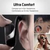 Small Bluetooth Headphones Wrap Around Head - Sports Wireless Headset with Built in Microphone and Crystal-Clear Sound, Foldable and Carried in The Purse, and 12-Hour Battery Life, Black - Image 2