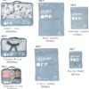 7 Sets Packing Cubes for Travel Luggage Organizers Storage Bags Waterproof and Lightweight Suitcase Compression Pouches (Grey) - Image 7