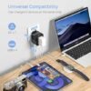 Universal Travel Adapter, SCOOFEX International Plug Adapter with 4 USB Ports（2.4A）, AC Outlet Worldwide Wall Power Charger Converters for USA EU Europe UK AUS (Type C/G/A/I) - Image 4