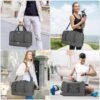 ETRONIK Duffle Bag for Men Women, Travel Bag with Shoe Compartment, Carry on Bags for Airplanes with Toiletry Bag, Weekender Overnight Bag for Gym Sports Trip, Grey - Image 6