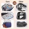 Toiletry Bag for Men, Mens Toiletry Travel Bag, Water-resistant Mens Toiletry Bag, Thickened PU Travel Dopp Kit, Toiletries Travel Bag for Business Trips and Camping, Navy Blue - Image 6