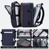 HOMIEE Travel Backpack Carry on Bag Personal Item Airline Approved 18x14x8 Inches, 40L Expandable Luggage Suitcase Daypack with USB Port, 17 Inch Laptop Weekender Bag, Blue - Image 3