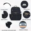 KROSER Laptop Backpack 15.6 Inch Stylish Daypack with USB Charging Port, Water-repellent Nylon Backpack Backpack for Travel/Business/Women/Black - Image 3