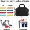 ECOHUB 18'' Personal Item Bag Travel Duffle Bag with Laptop Compartment and Shoe Bag Waterproof Gym bag Carry on bag Overnight Hospital Weekender Bag Traveling Essentials for Women Men (Black) - Image 2