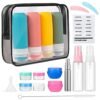 19 Pack Travel Size Toiletries Containers Refillable Perfume Bottles Tsa Approved Travel Toiletry Bag For Women Must Haves Accessories Travel Essentials