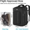 MATEIN Carry on Backpack for Airplanes, Underseat 40L Travel Backpack Personal item Size with Shoe Bag, TSA 17 inch Travel Backpacks for Men Airline Flight Approved Bag, Black - Image 2