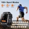 Smart Watch (Answer/Make Calls), 1.85" Smartwatch for Men Women IP68 Waterproof, 112 Sport Modes, Fitness Activity Tracker, Heart Rate Monitor Sleep Step Counter, Smart Watches for Android iPhone - Image 3