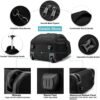Rolling Backpack, Large Backpack with Wheels for Men Women Adults, 17inch Waterproof Wheeled Travel Laptop Backpack Carry on Luggage Bag Trolley Suitcase Business College School Computer Bookbag,Black - Image 4
