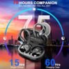 Wireless Earbud, 75Hrs Bluetooth 5.3 Headphones IP7 Waterproof for Sport, Running Wireless Earphones with ENC Noise Canceling Mics, Deep Bass Over Ear bud with Earhooks for Android, iOS, Workout, Gym - Image 4
