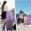 ANTERK Travel Backpack for Women, 45L Carry On Backpack for Airplanes, Hiking Waterproof Outdoor Sports Luggage Expandable Daypack Fit 17 Inch Laptop with USB Charging Port & Shoes Compartment, Purple - Image 7