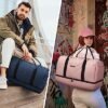 Travel Duffle Bag, BAGSMART 45L Large Carry On Bag Weekender Overnight Bag for Men Women with Shoes Compartment & Wet Pocket, Pink - Image 2