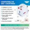 Hero Universal Travel Adapter (2 USB Ports) – Power Plug for US Europe France UK Ireland Thailand NZ Australia 100+ Countries - Image 3