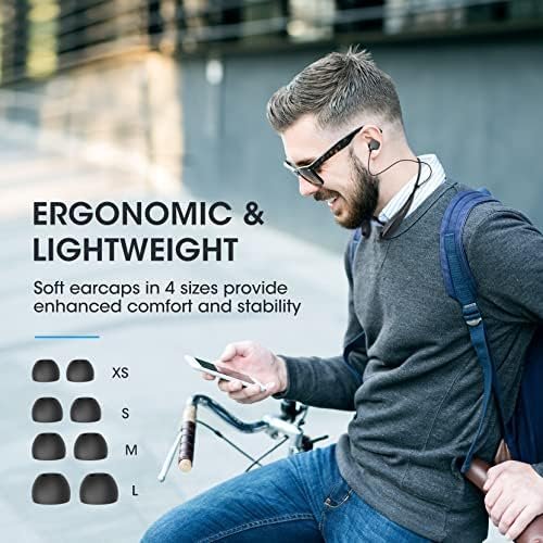 Neckband Bluetooth Headphones, Around The Neck Headphones 24H+ Playtime, Bluetooth Headsets with Call Vibration, Shark Jaw Design Wireless Earbuds+Noise Isolation/Built-in Mic/IPX7 Waterproof - Image 8