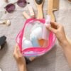 3Pcs TSA Approved Toiletry Bag, Clear Travel Toiletry Bag, Clear Makeup Bag, Waterproof Travel Makeup Cosmetic Bag, Carry On Airport Airline Quart Size Travel Bag for Women Men (Pink) - Image 7