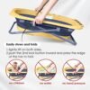 Beberoad Love Collapsible Toddler Bathtub Portable Travel Toddler Tub Foldable Bathtub with Adjustable Height for Toddler 1-3 (Yellow) - Image 4