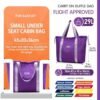 FIORETTO Womens Quilted Travel Tote Bag Duffle Bag with Trolley Sleeve, Gym Weekender Overnight Hospital Bag with Double Shoulder Strap, Water-Resistant Carry On Hand luggage Bag Holdall Purple - Image 5