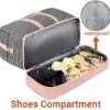 Weekender Bags for Women, Large Overnight Bag Canvas Travel Duffel Bag Carry On Tote with Shoe Compartment 21" 3Pcs Set - Image 3