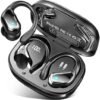 Wireless Earbud, 75Hrs Bluetooth 5.3 Headphones IP7 Waterproof for Sport, Running Wireless Earphones with ENC Noise Canceling Mics, Deep Bass Over Ear bud with Earhooks for Android, iOS, Workout, Gym