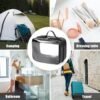 TSA Approved Toiletry Bag, Clear Travel Bag for Liquids Toiletries, Makeup Cosmetic Bag Organizer, Carry on Travel Accessories Essentials, Large Size, Black - Image 5