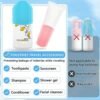 8 Pack Silicone Bottle Covers,Silicone Travel Essentials for Women Men,Reusable Accessories Luggage for Travel Size Toiletries, Elastic Sleeves for Leak Proofing,Cruise Ship Essentials… - Image 3
