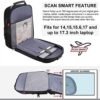 LOVEVOOK Travel Laptop Backpack Waterproof Anti Theft Backpack with Lock and USB Charging Port Large 17-17.3 Inch Computer Business Backpack for Men Women Black - Image 5