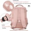 Travel Backpack, Peraonal Item Carry on Backpack Women Airline Approved Carry-ons, Waterproof College Backpack, Business Work Hiking Casual Bag, Fits 16" Laptop, Pink - Image 7