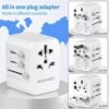 Universal Travel Adapter with USB C PD 30W Fast Charging, BOKHOM International Travel Adapter with 3 USB C and 2 USB-A, Dual 10A Fuses Travel Adapter Worldwide Travel Charger for EU UK US AU - Image 4