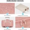 WANDF For Spirit Airlines Personal Item Bag 18x14x8 Travel Duffel Bag with TSA Approved Quart Size Bag & Shoes Bag Weekender Overnight Bag Carry-on Luggage for Women （Pink） - Image 5