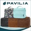 PAVILIA Hanging Toiletry Bag Women Men, Foldable Cosmetic Organizer Travel Bag, Water Resistant Makeup Bag Toiletries, Large Travel Essentials Kit (Teal Chevron) - Image 8