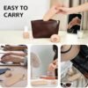 Makeup Brush Holder Blender Sponge Case Set, Half-open Snap Design, Easy to Clean Portable Silicone Brush Bag for Travel - Image 5
