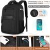 Laptop Backpack for Men Women, Travel Laptop Backpacks with USB A & C Charging Port, Water Resistant School Backpack Computer Bag for Men, 15.6 Inch Laptop Bag for Work Business, Black - Image 3