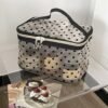 MHDGG Heart Print Mesh Makeup Bags,1Pcs Mesh Cosmetic Bags and 2Pcs Mini Mesh Makeup Bags for Women Mini Zipper Mesh Bags Portable Travel Organizing Purse Makeup Pouches Bags Travel Accessories,Black - Image 5