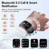 Smart Watch (Answer/Make Calls), 1.85" Smartwatch for Men Women IP68 Waterproof, 112 Sport Modes, Fitness Activity Tracker, Heart Rate Monitor Sleep Step Counter, Smart Watches for Android iPhone - Image 2