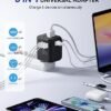 ELEGRP Universal Travel Adapter, International Travel Power Adapter with USB C Port, Travel Worldwide Essentials Wall Charger, Type C/G/A/I All in One Power Adapter, FCC, 1 Pack - Image 3