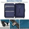 Coolife Luggage Expandable(only 28") Suitcase PC+ABS Spinner Built-In TSA lock 20in 24in 28in Carry on (Teal., S(20in_carry on)) - Image 6